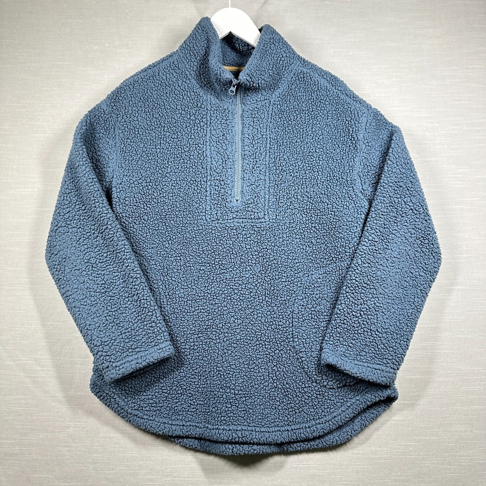 Koolaburra‎ by UGG Sherpa Pullover Women S Blue Quarter Zip Fleece Pockets